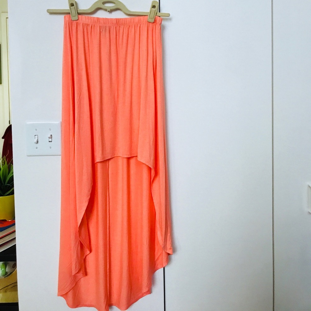 High-low super-soft high-waisted skirt