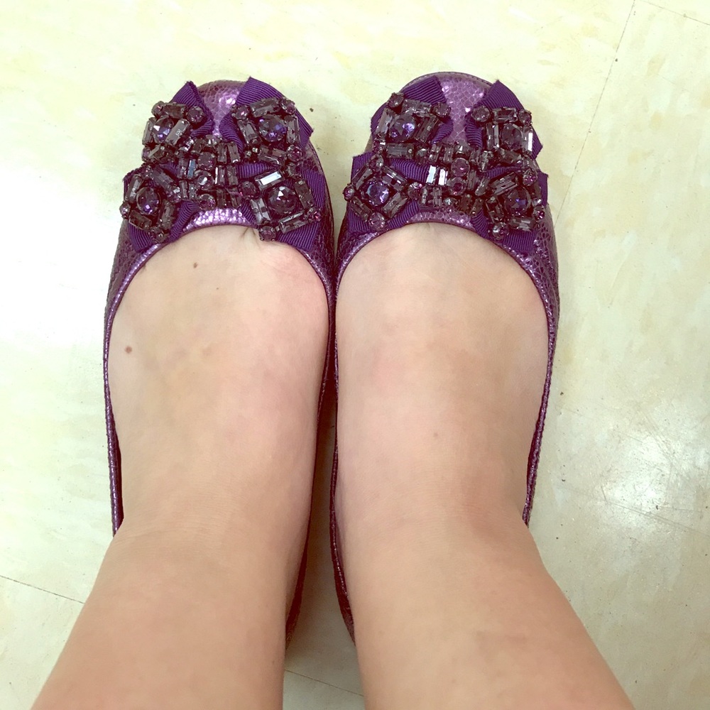 Jeweled Tory Burch flats