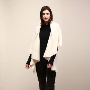 2 in 1 Shawl Vest Cape Wrap in Cream/Oatmeal