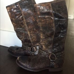 Distressed FRYE riding boots