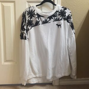 Victoria's Secret PINK long sleeve with palm trees
