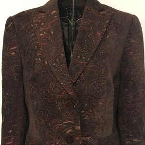 Grace Elements Brown Paisley Blazer