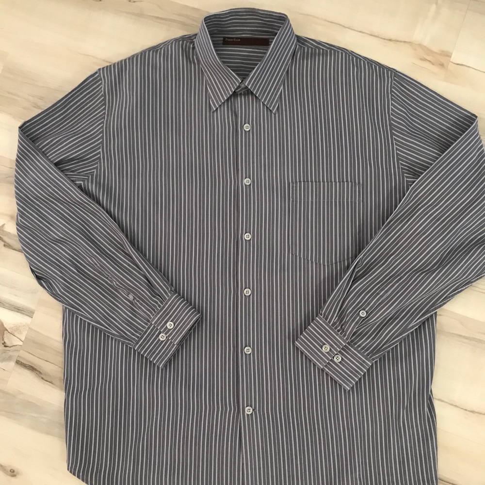 Perry Ellis Striped Dress Shirt XL