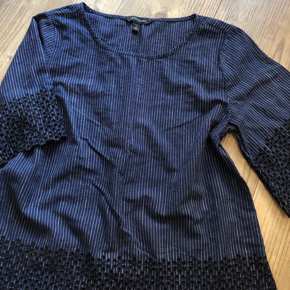 Striped Banana Republic blouse