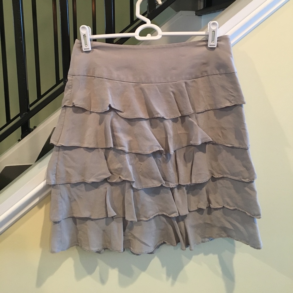 Grey ruffle skirt