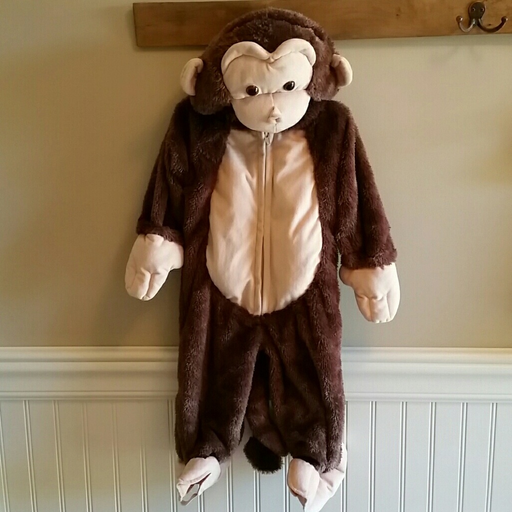 Halloween Candy Cane Lane monkey costume 12-month