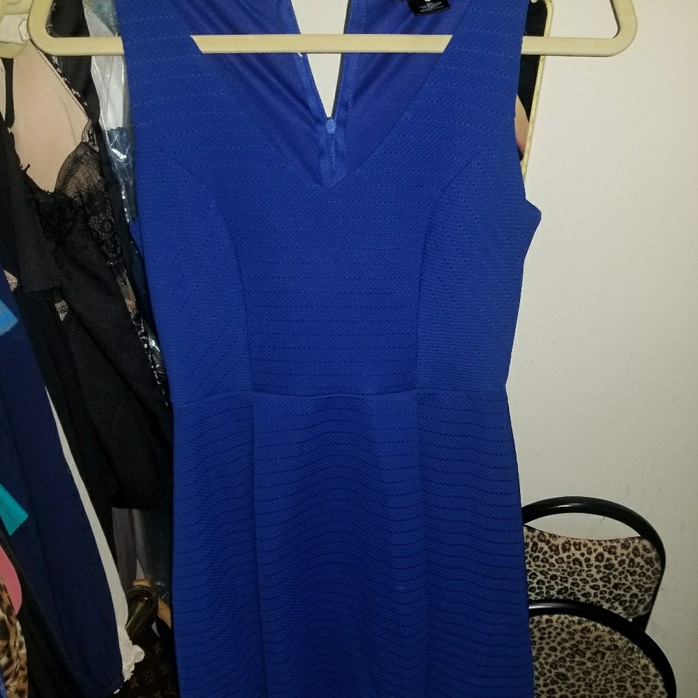 Aqua fit and flare dress