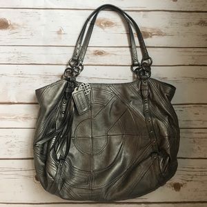 Authentic Coach Alexandra Gunmetal Purse