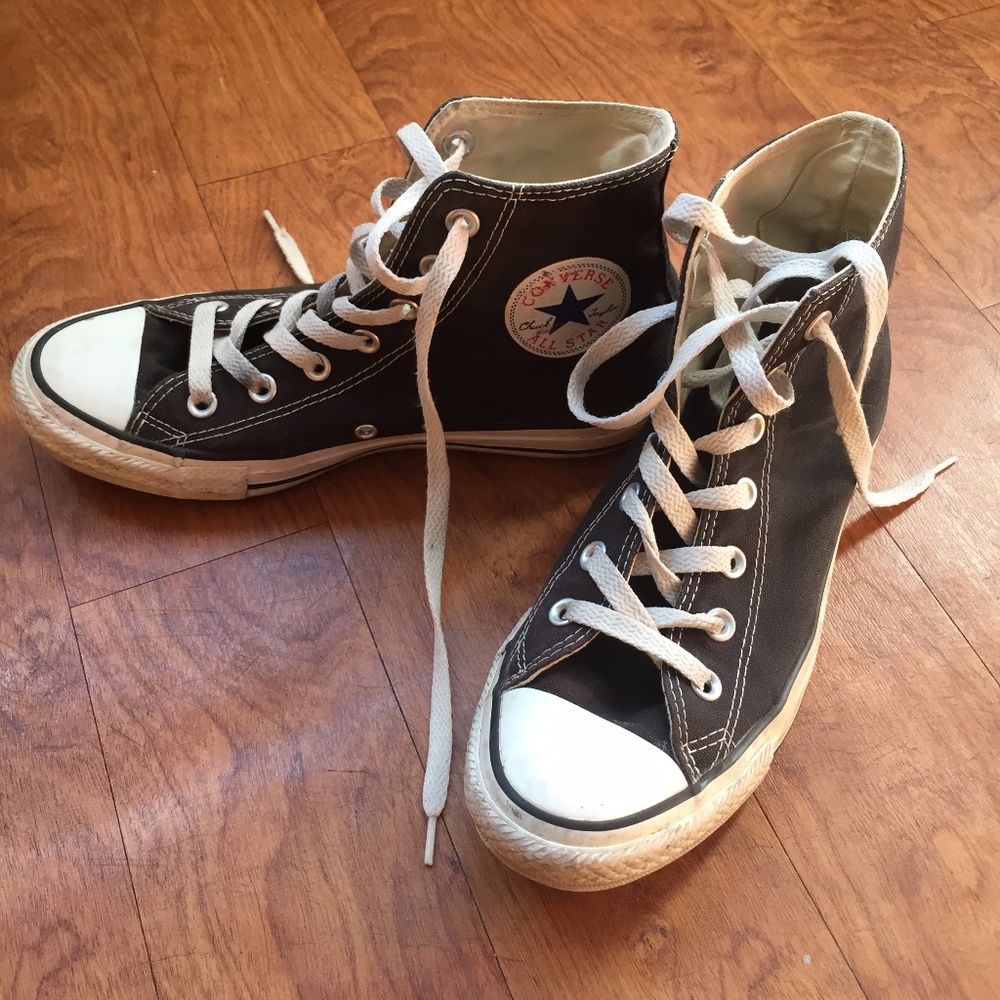 Converse Black High-top (men size 6; women size 8)