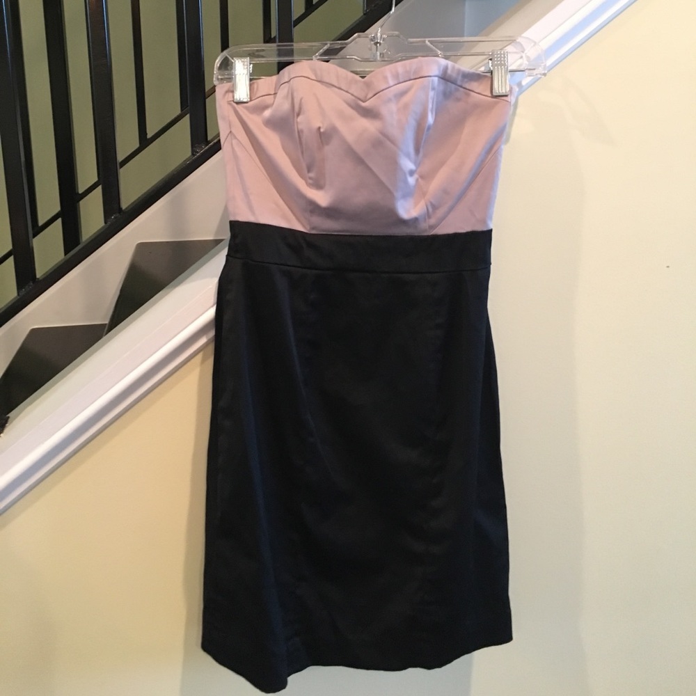 Strapless two tone dress