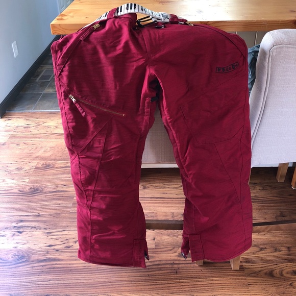 Red Volcom Snowboard Pants - Picture 2 of 5