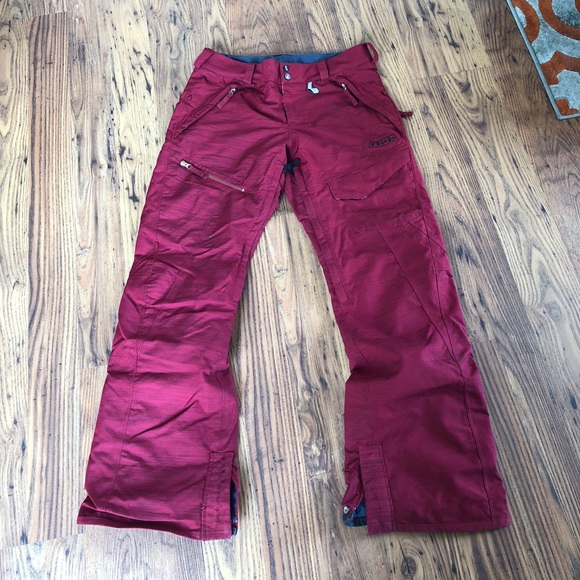 Red Volcom Snowboard Pants - Picture 5 of 5