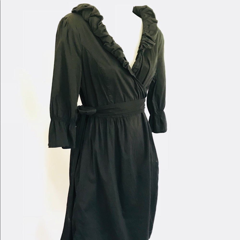 Black Semi Long Sleeve Esley Sz M Dress