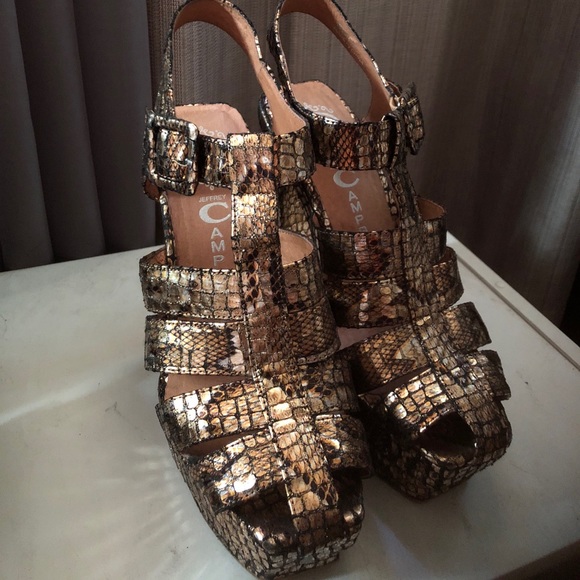 Jeffrey Campbell Eva B Snakeskin Gladiator Heels - Picture 2 of 4