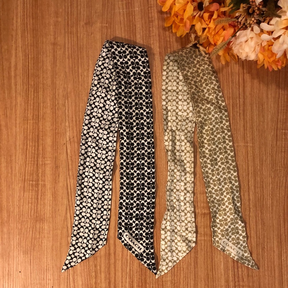 Coach silk head band scarves