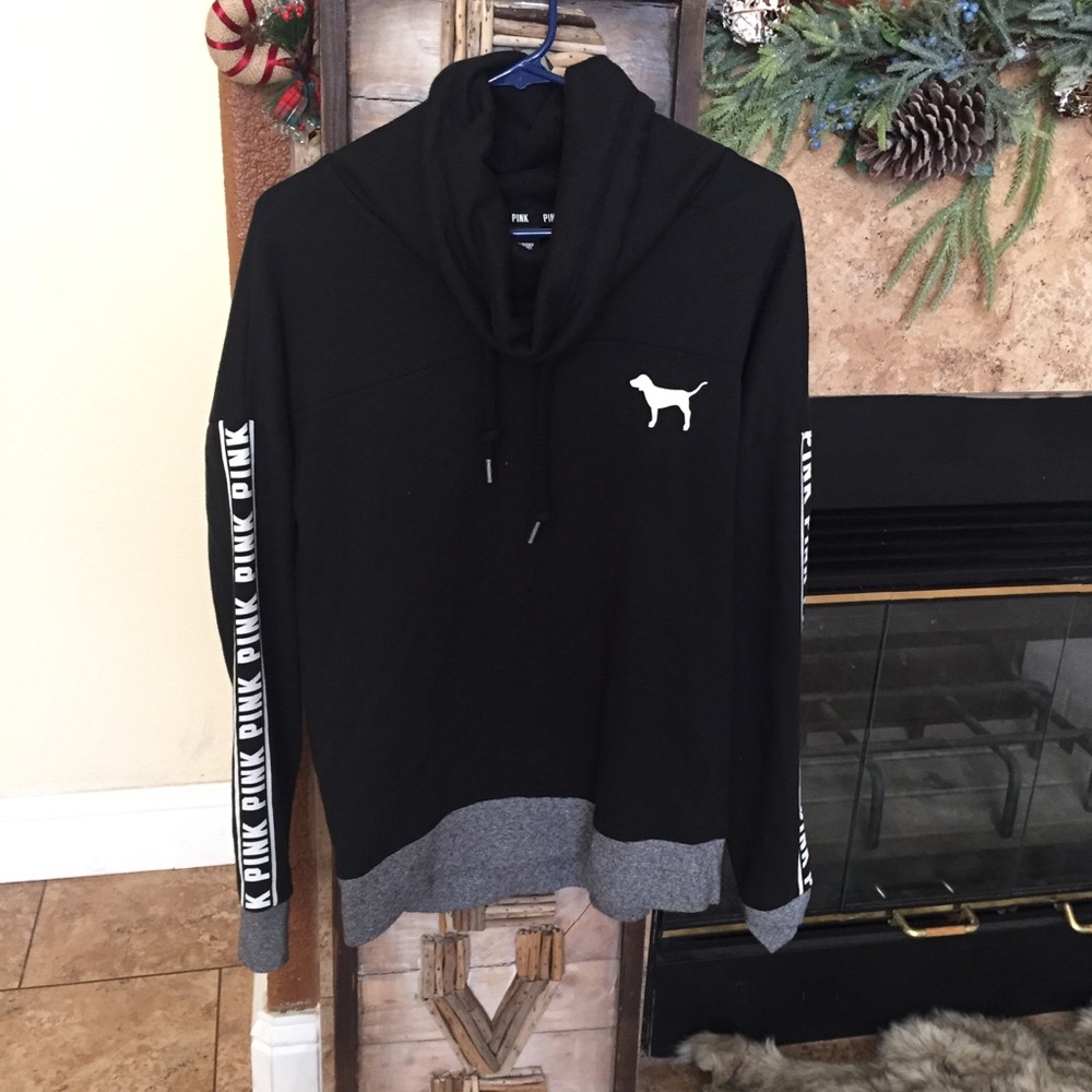 Vs Pink Cowl Neck Sweater