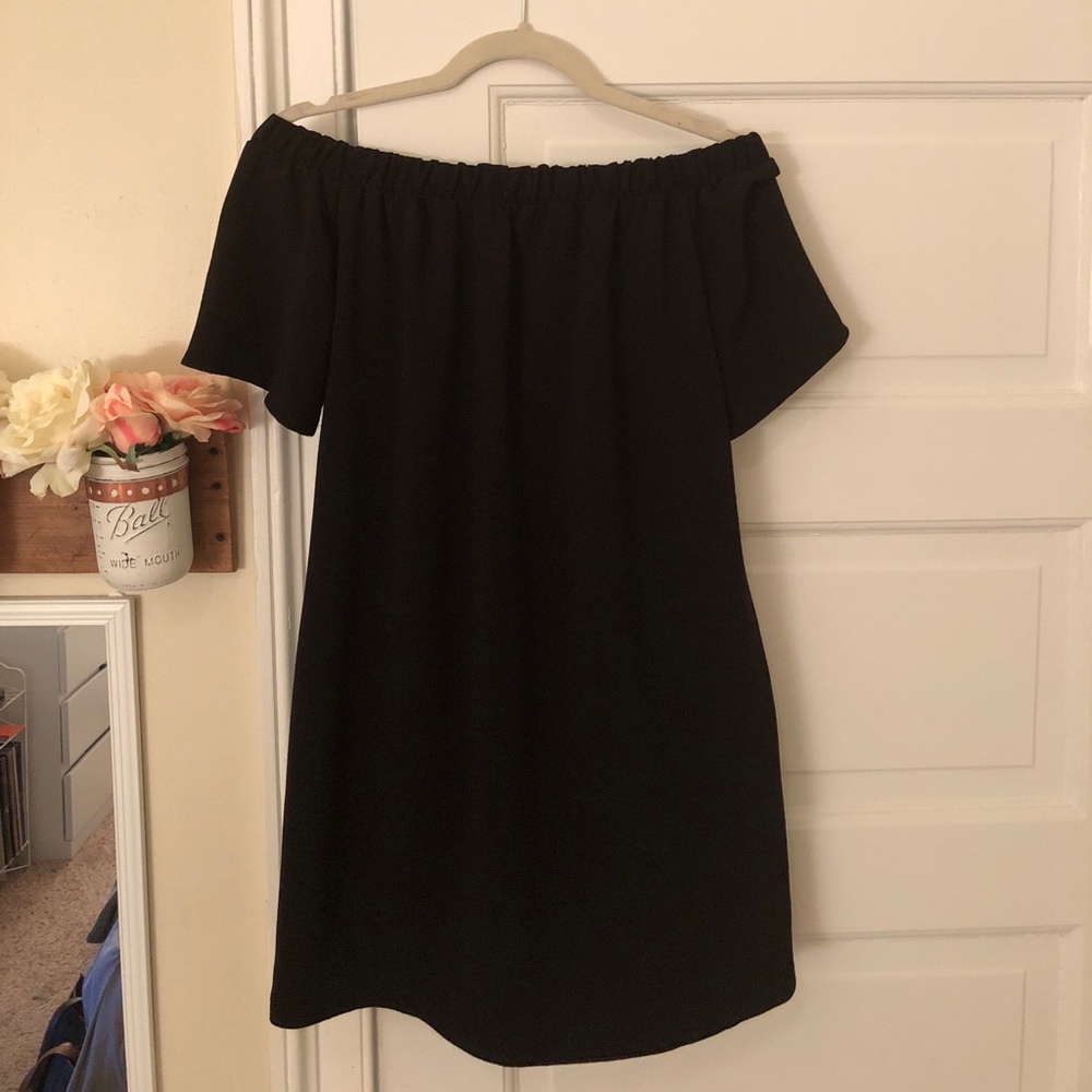 Black off the shoulder dress
