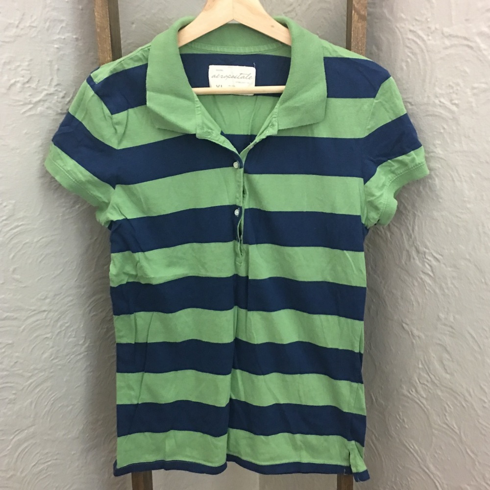Aero striped polo. Great condition!