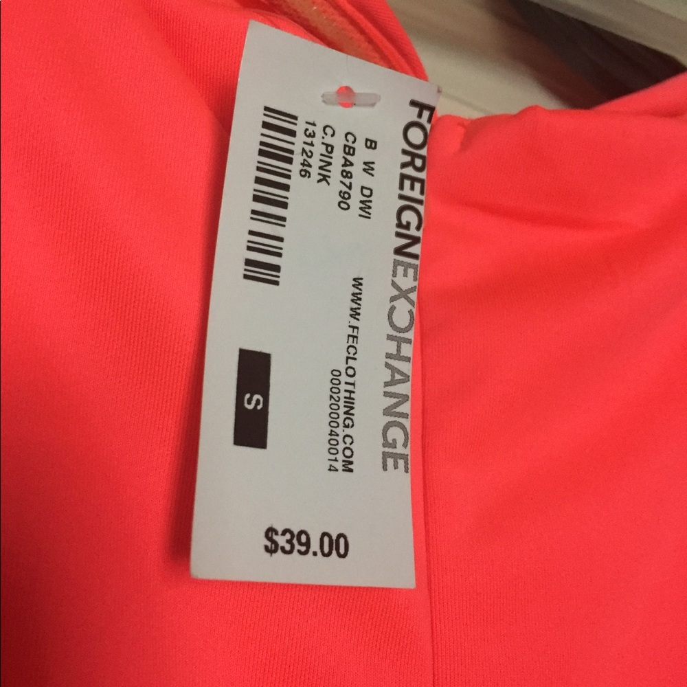 Neon Pink Ruffle Dress - Picture 3 of 9