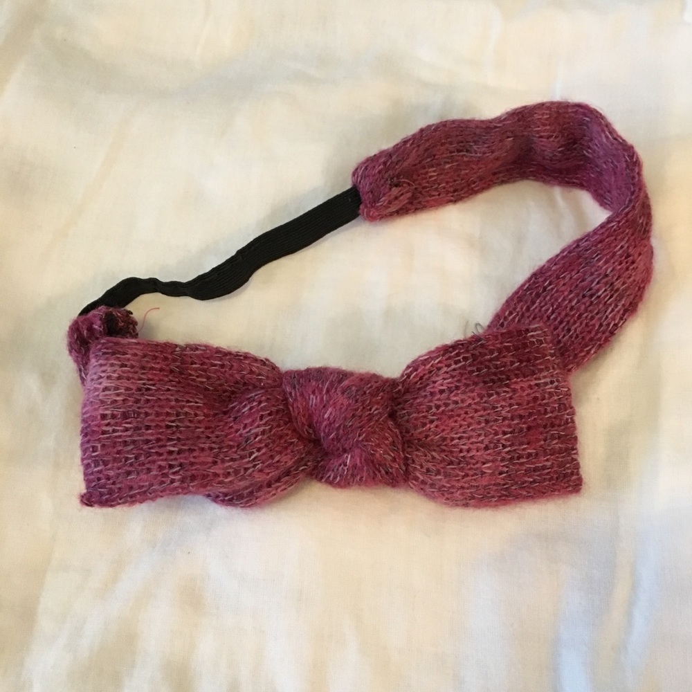 Pink bow headband