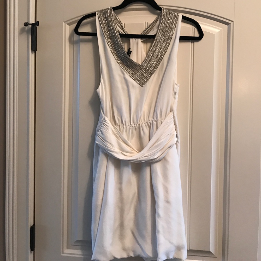 Theory White Sequin Dress