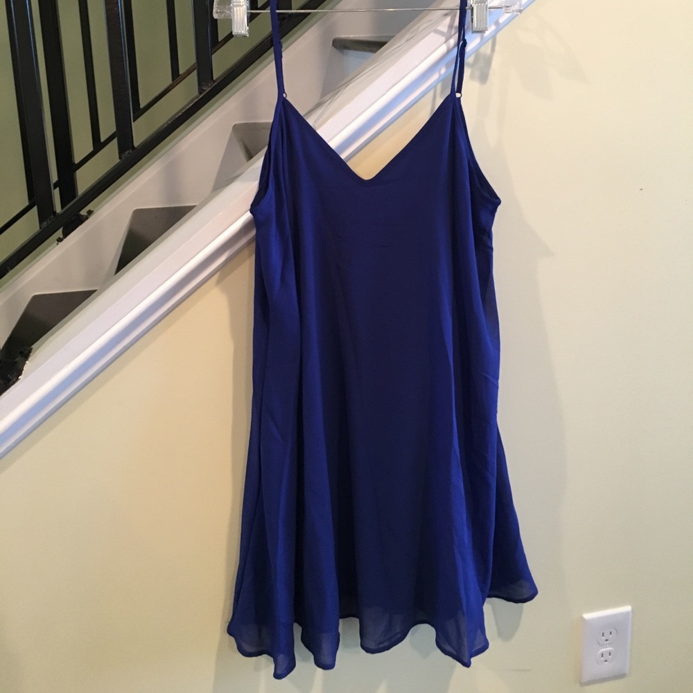 Blue slip dress