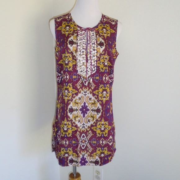 Charter Club Tops - NWT Boho Geometric Tunic Very Berry Charter Club 8