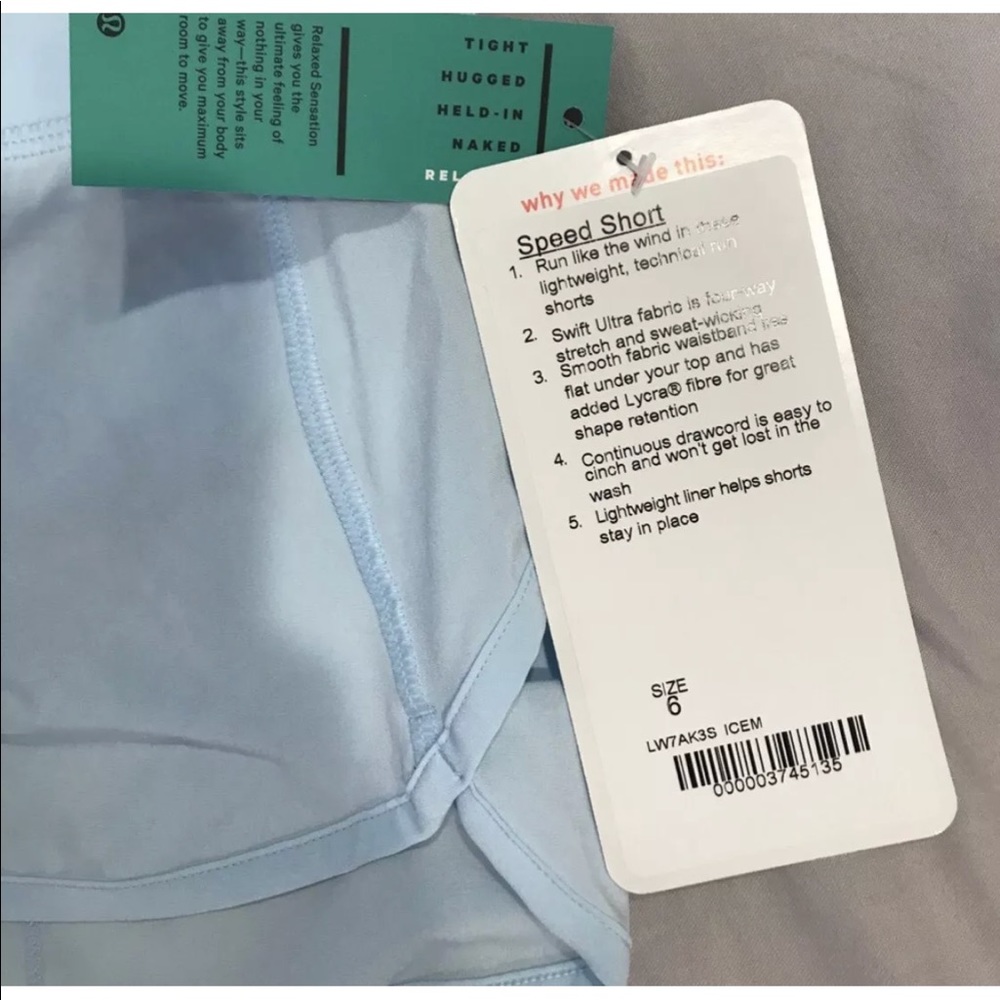 ❗️sold❗️Lululemon speed shorts Sz 6 iced milk Rare - Picture 2 of 5