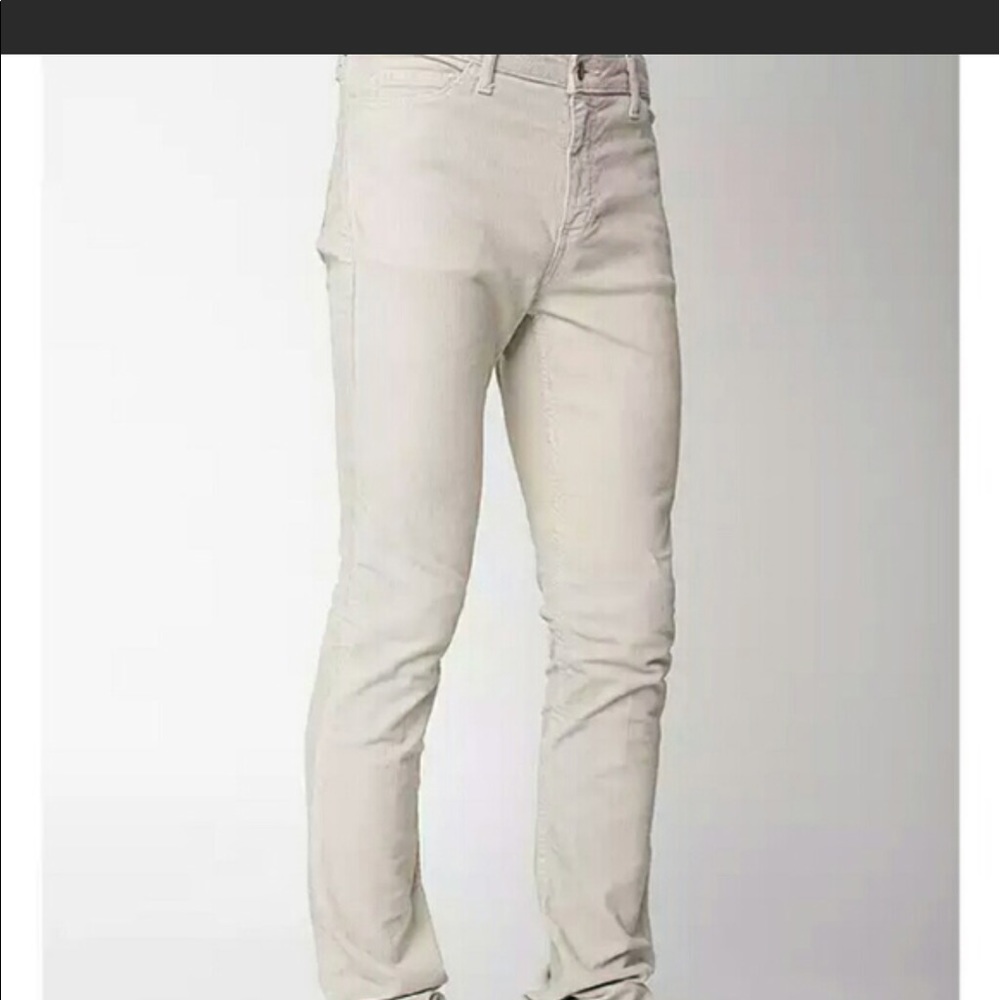 American Apparel Oatmeal slim corduroy trousers