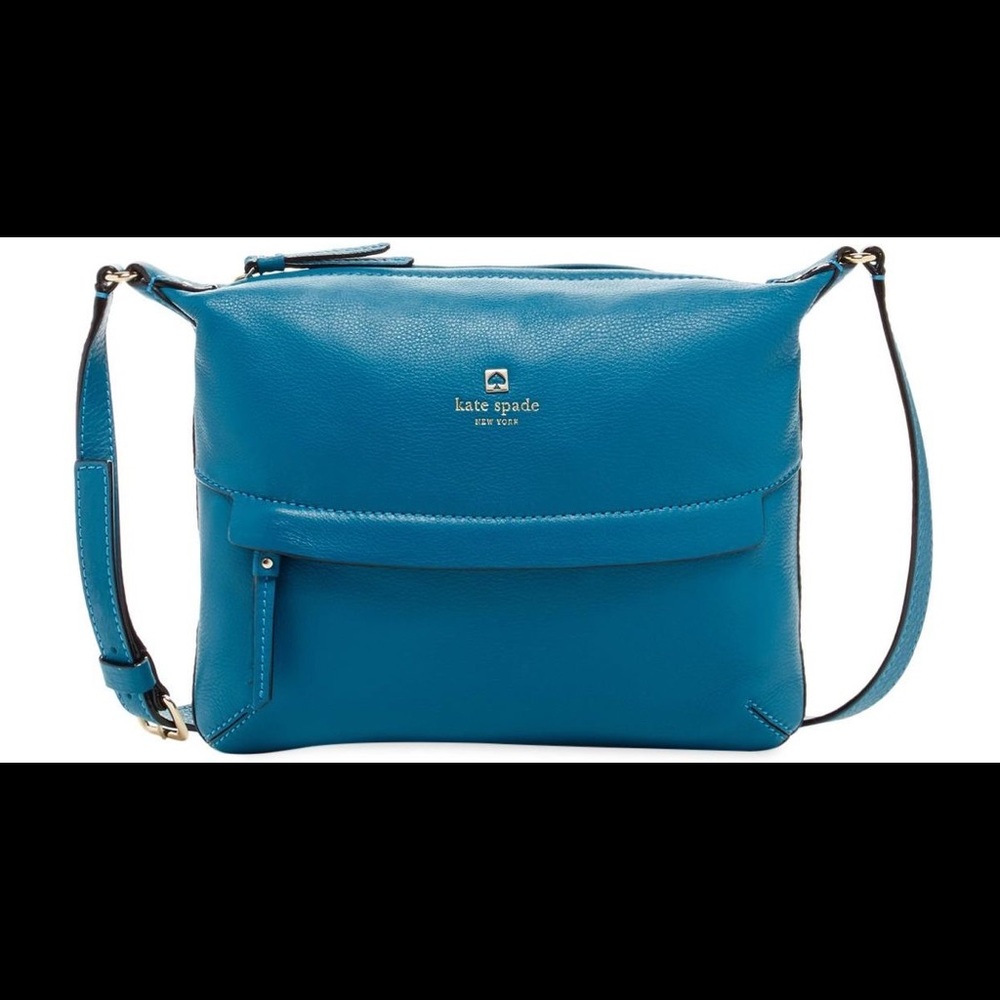 Kate Spade teal leather crossbody.