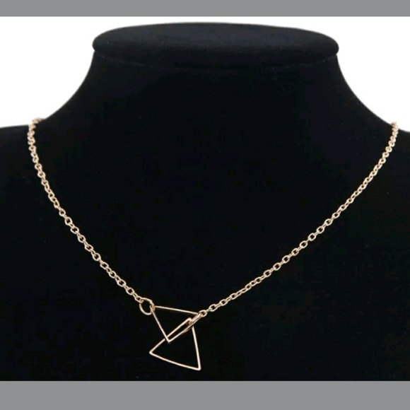 NWOT Triangle Gold Necklace - Picture 2 of 7