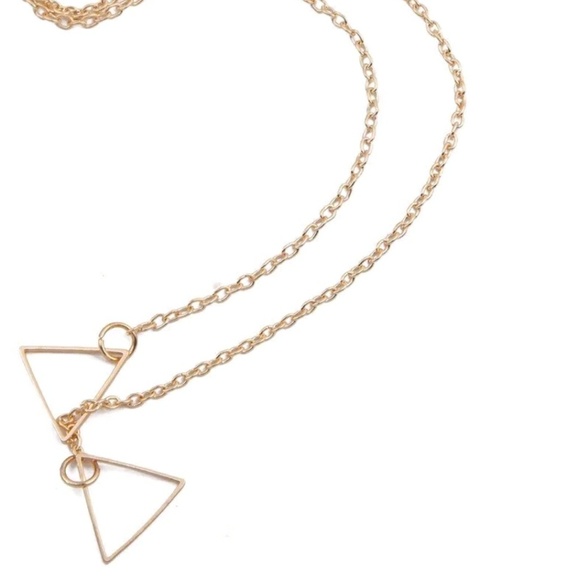 NWOT Triangle Gold Necklace - Picture 6 of 7