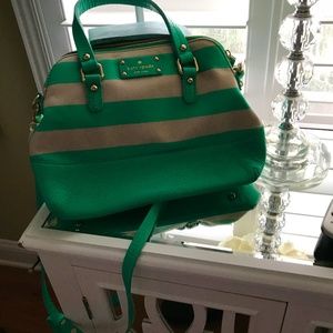 Kate Spade multi Canvas & Leather Cross Body tote