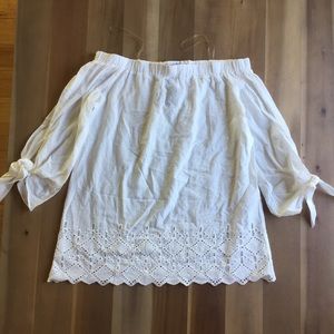 White off the shoulder top