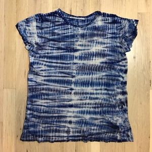 Proenza Schouler Blue + White tie-dye shirt S