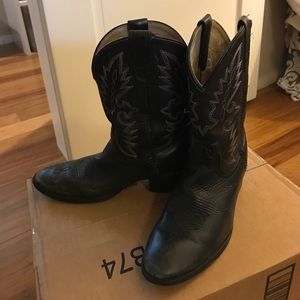 Boys black cowboy boots