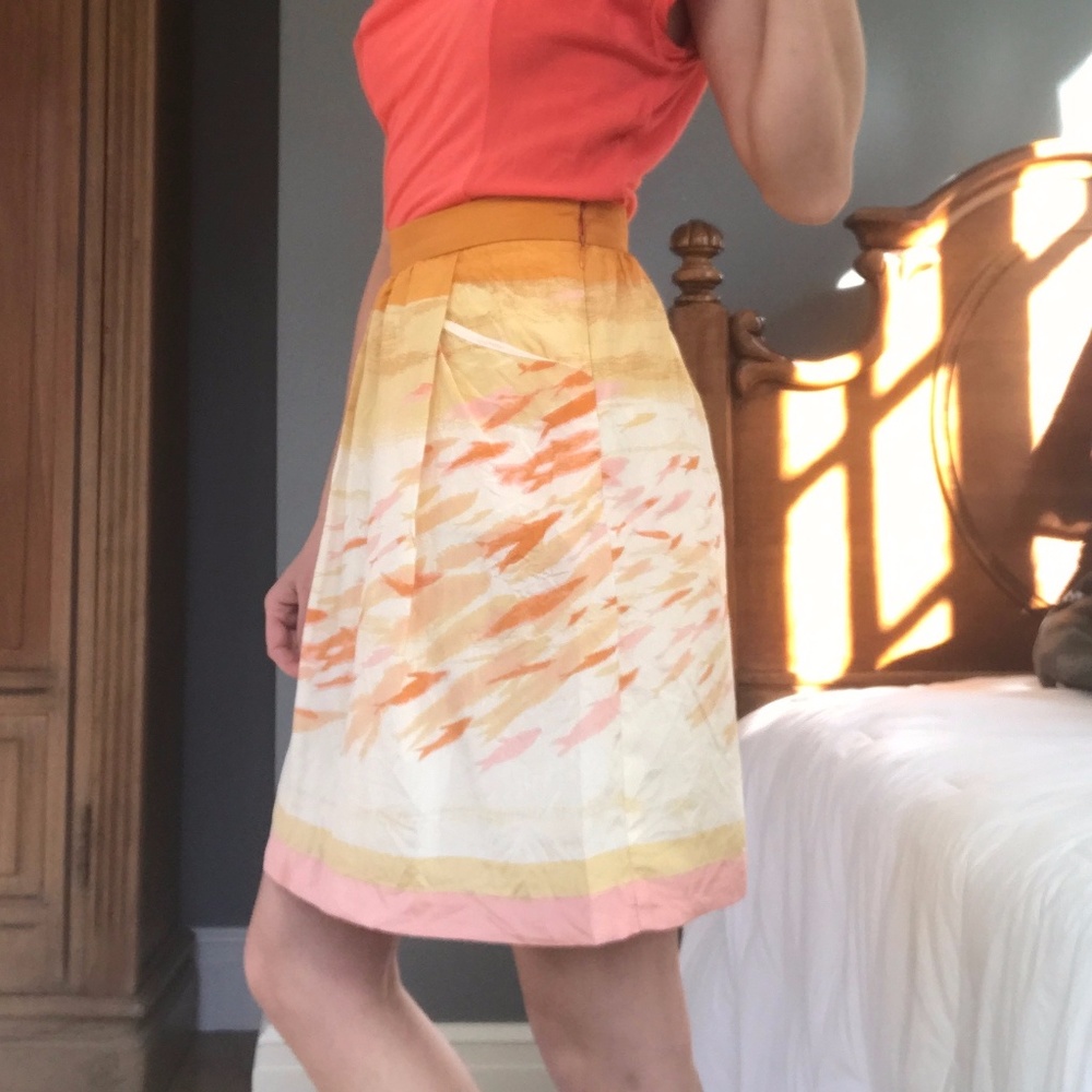 We Love Vera Anthropologie Goldfish Skirt