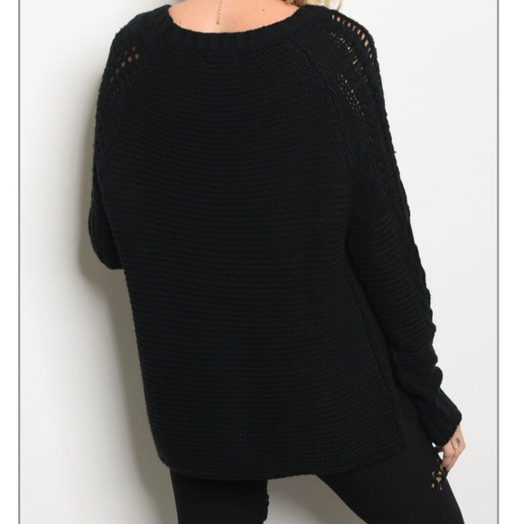 Black Knit Sweater - Picture 2 of 2
