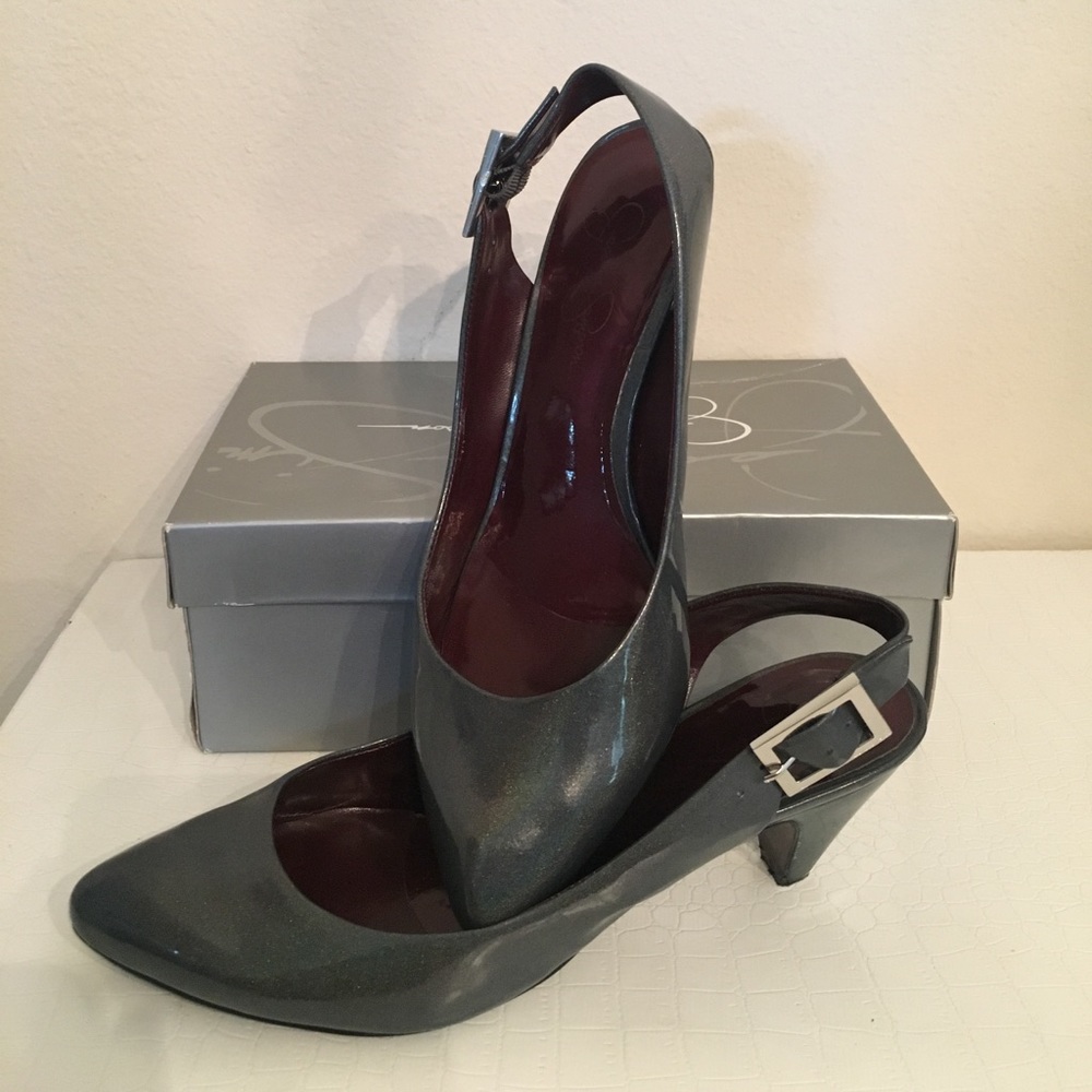 Jessica Simpson Collection iridescent gray 3” heel - Picture 1 of 4
