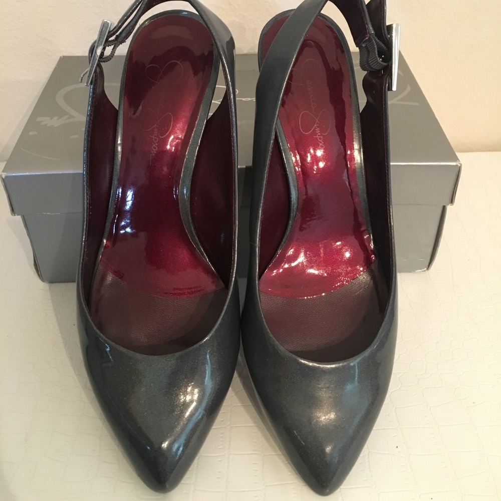 Jessica Simpson Collection iridescent gray 3” heel - Picture 4 of 4