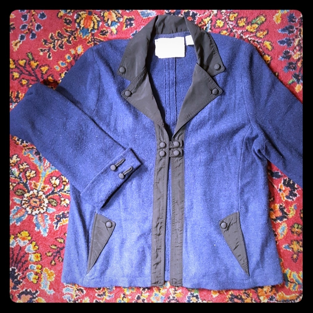 Anthropologie Sparrow boiled wool blazer