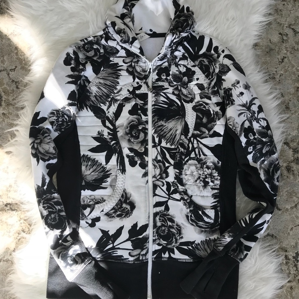 Lululemon Rose Print Scuba Jacket
