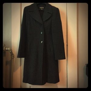 Charcoal gray, winter wool swing coat