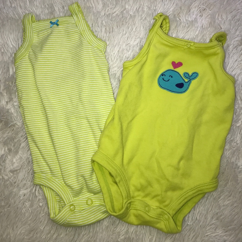 Baby Girl Green Carter's 3M Sleeveless Body Suit