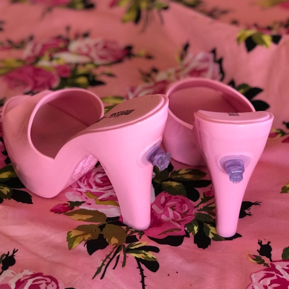 Melissa Jeremy Scott 4 Moschino Pink Barbie shoes - Picture 7 of 8