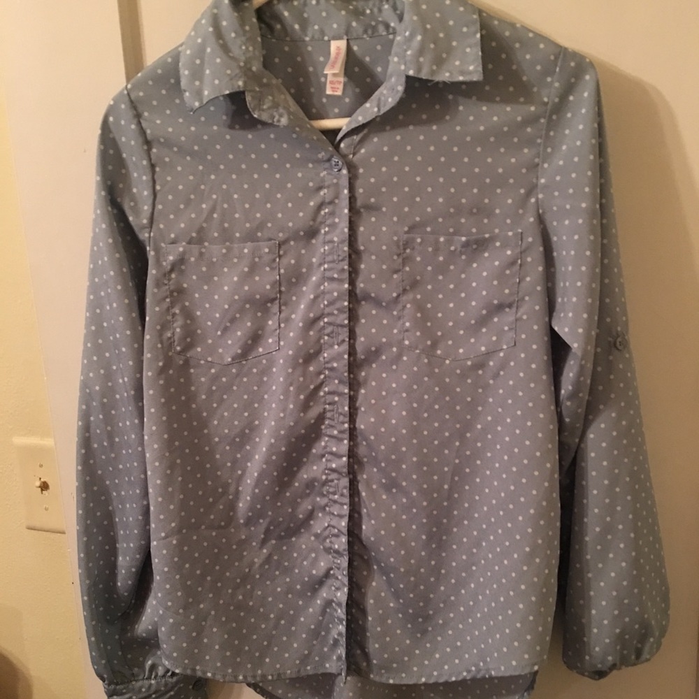 Cute silky polka dot shirt