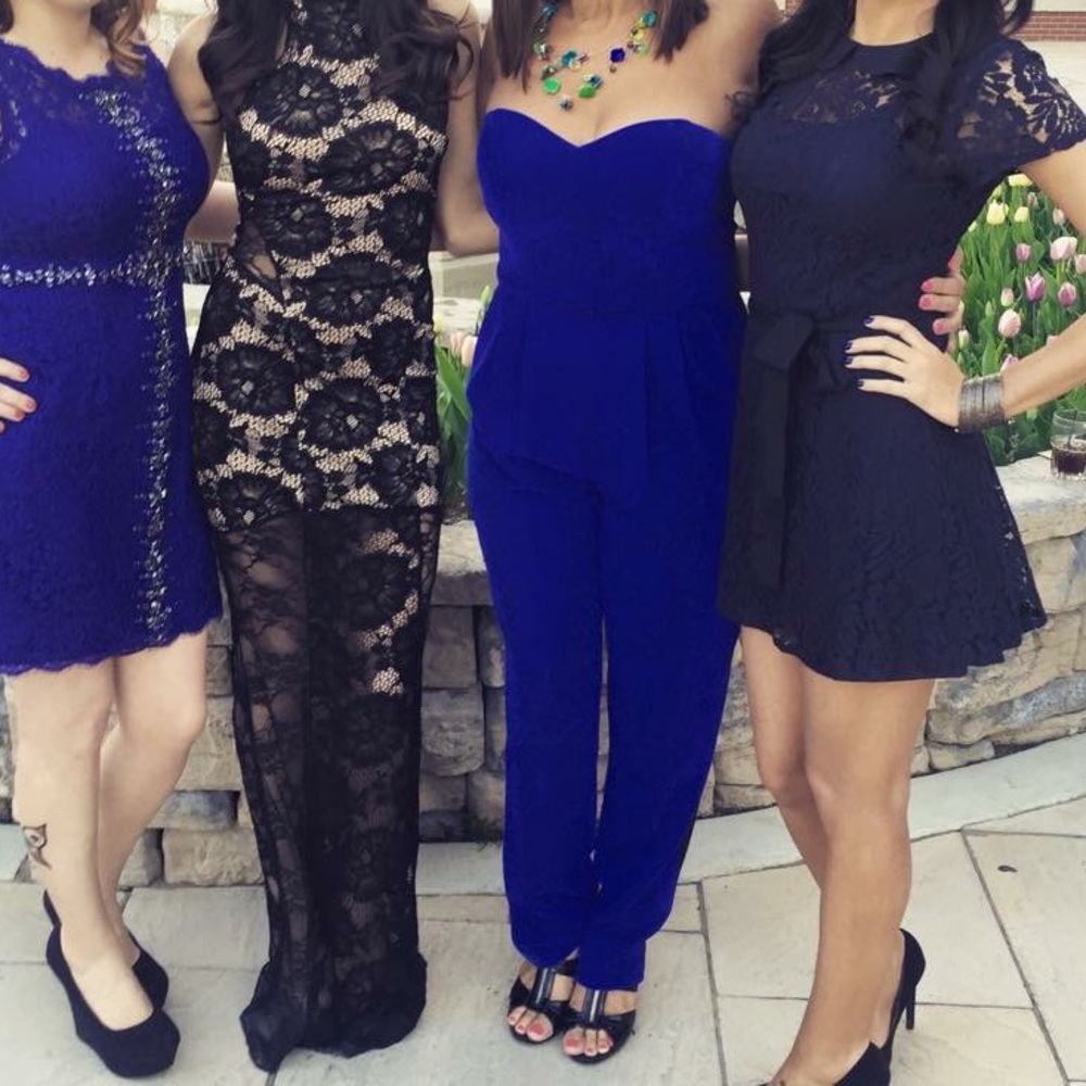 Black / navy blue cocktail dress