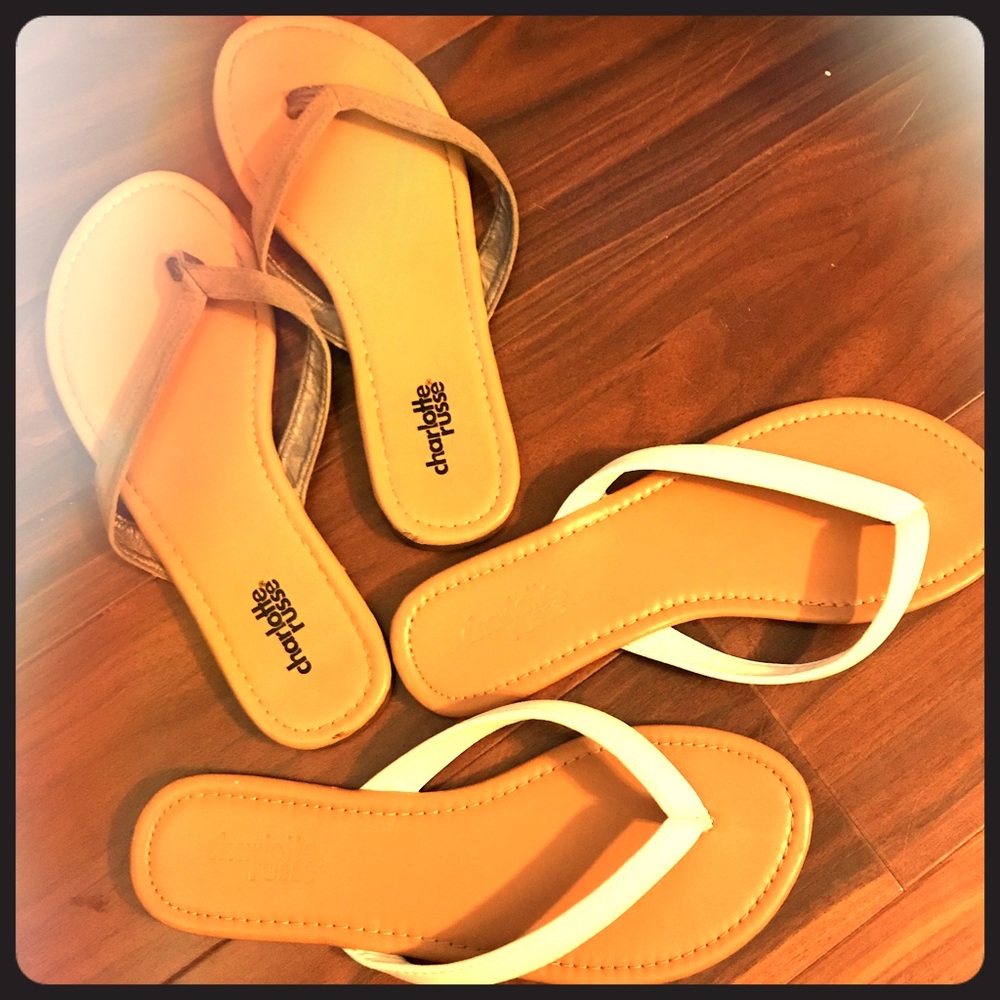 Two pair of Charlotte Russe flip flop sandals