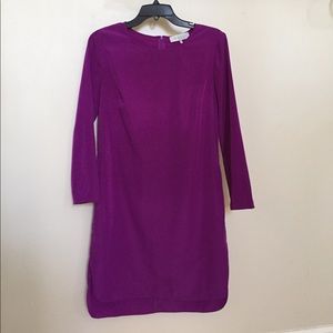 WAYF Like new magenta matte dress