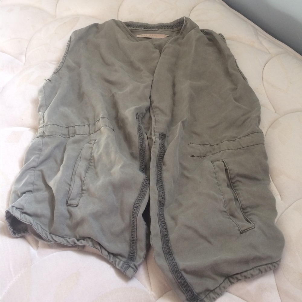 Army Green fashion vest. Max Jeans brand